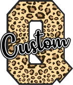 (s123-02) Hawks Leopard Custom Letter Team Name Text