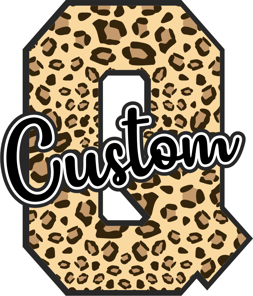 (s123-02) Hawks Leopard Custom Letter Team Name Text