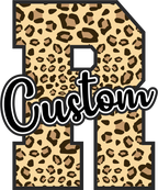 (s123-02) Hawks Leopard Custom Letter Team Name Text