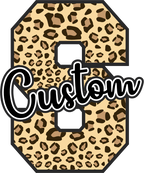 (s123-02) Hawks Leopard Custom Letter Team Name Text