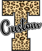 (s123-02) Hawks Leopard Custom Letter Team Name Text