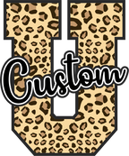 (s123-02) Hawks Leopard Custom Letter Team Name Text