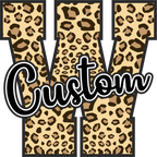 (s123-02) Hawks Leopard Custom Letter Team Name Text