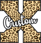 (s123-02) Hawks Leopard Custom Letter Team Name Text