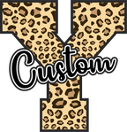 (s123-02) Hawks Leopard Custom Letter Team Name Text