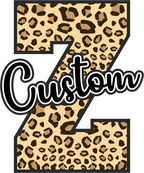 (s123-02) Hawks Leopard Custom Letter Team Name Text
