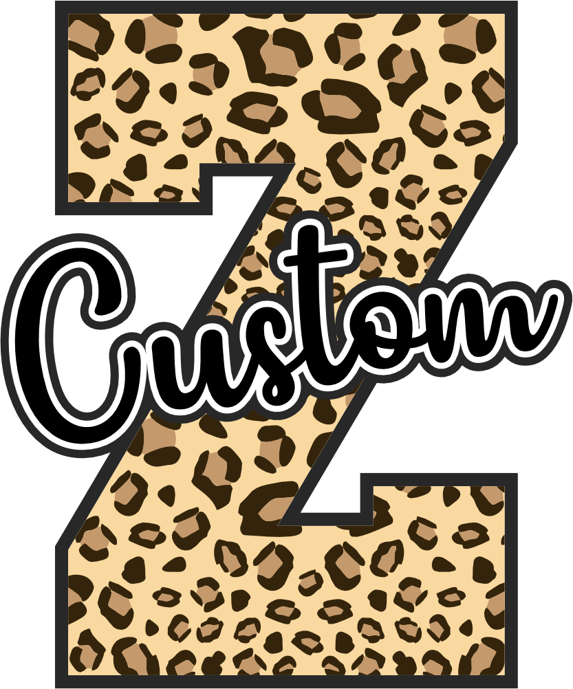 (s123-02) Hawks Leopard Custom Letter Team Name Text
