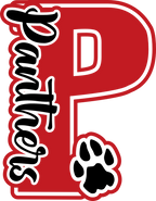 (s123-09) Panthers Paw Print Letter Custom Text Name