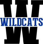 (s123-07) W Wildcats Letter Custom Team Name Text