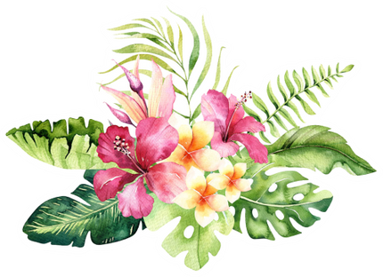 (124-A) Hawaiian Flowers