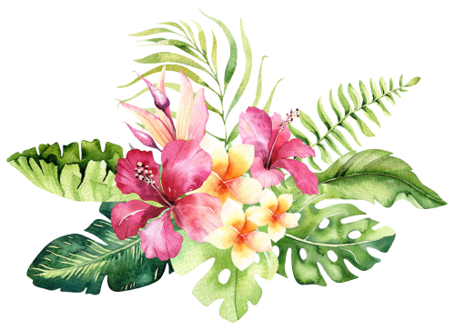 (124-A) Hawaiian Flowers