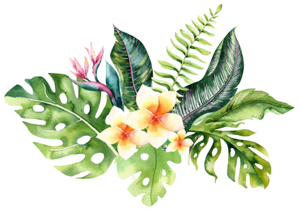 (124-A) Hawaiian Flowers