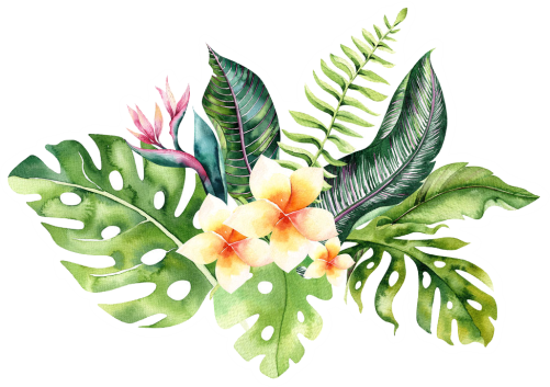 (s124-B) Hawaiian Flowers