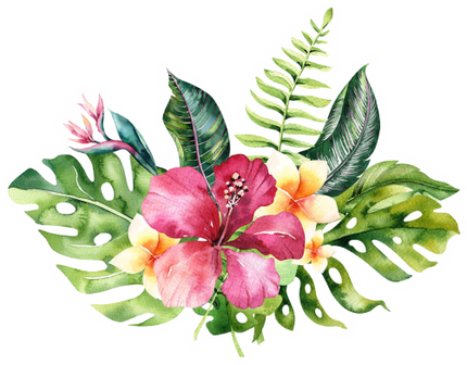 (124-A) Hawaiian Flowers