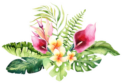 (124-A) Hawaiian Flowers