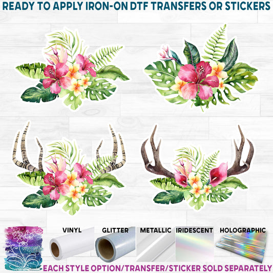 (s124) Hawaiian Paradise Watercolor Collection 8 Style Options