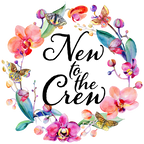 (125-02-N) Watercolor Orchid Wreath Family Custom Text