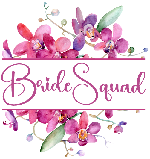 (125-02-Q) Bridal Wedding Party Watercolor Orchid Custom Text