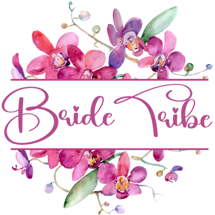 (125-02-Q) Bridal Wedding Party Watercolor Orchid Custom Text