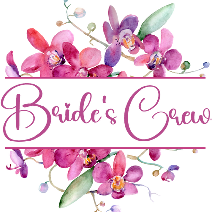 (125-02-Q) Bridal Wedding Party Watercolor Orchid Custom Text