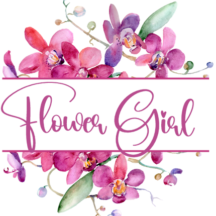 (125-02-Q) Bridal Wedding Party Watercolor Orchid Custom Text