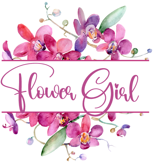 (125-02-Q) Bridal Wedding Party Watercolor Orchid Custom Text