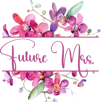 (125-02-Q) Bridal Wedding Party Watercolor Orchid Custom Text