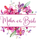 (125-02-Q) Bridal Wedding Party Watercolor Orchid Custom Text