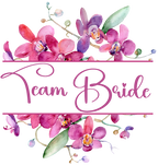(125-02-Q) Bridal Wedding Party Watercolor Orchid Custom Text