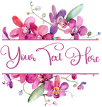 (125-02-Q) Bridal Wedding Party Watercolor Orchid Custom Text