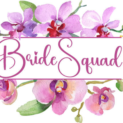 (125-02-R) Bridal Wedding Party Watercolor Orchid Custom Text