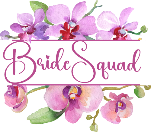 (125-02-R) Bridal Wedding Party Watercolor Orchid Custom Text