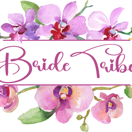 (125-02-R) Bridal Wedding Party Watercolor Orchid Custom Text