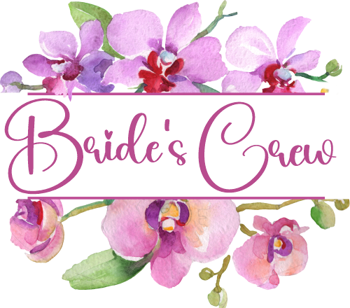 (125-02-R) Bridal Wedding Party Watercolor Orchid Custom Text