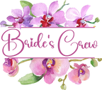 (125-02-R) Bridal Wedding Party Watercolor Orchid Custom Text