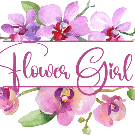 (125-02-R) Bridal Wedding Party Watercolor Orchid Custom Text