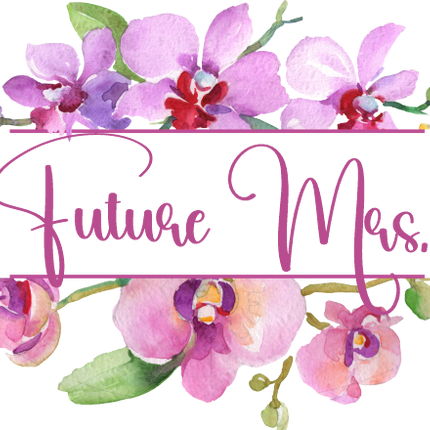 (125-02-R) Bridal Wedding Party Watercolor Orchid Custom Text