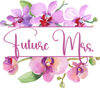 (125-02-R) Bridal Wedding Party Watercolor Orchid Custom Text