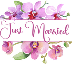 (125-02-R) Bridal Wedding Party Watercolor Orchid Custom Text