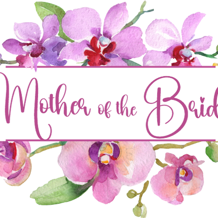 (125-02-R) Bridal Wedding Party Watercolor Orchid Custom Text