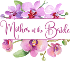 (125-02-R) Bridal Wedding Party Watercolor Orchid Custom Text