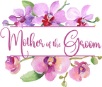 (125-02-R) Bridal Wedding Party Watercolor Orchid Custom Text