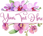 (125-02-R) Bridal Wedding Party Watercolor Orchid Custom Text