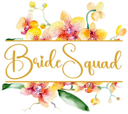 (125-02-S) Bridal Wedding Party Watercolor Orchid Custom Text