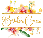 (125-02-S) Bridal Wedding Party Watercolor Orchid Custom Text