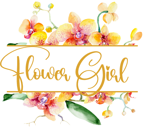 (125-02-S) Bridal Wedding Party Watercolor Orchid Custom Text