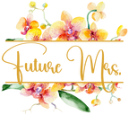 (125-02-S) Bridal Wedding Party Watercolor Orchid Custom Text