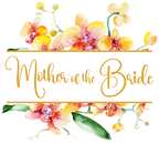 (125-02-S) Bridal Wedding Party Watercolor Orchid Custom Text