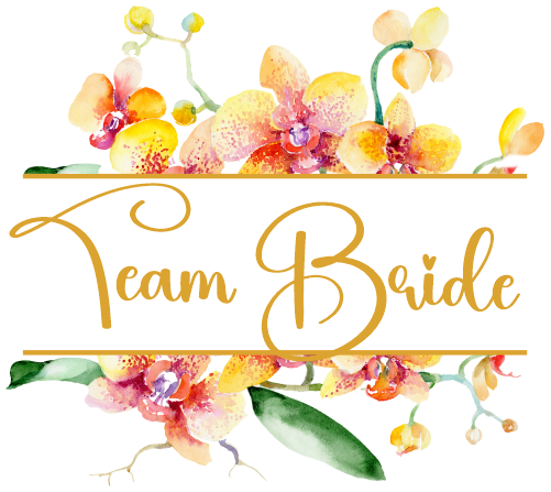 (125-02-S) Bridal Wedding Party Watercolor Orchid Custom Text