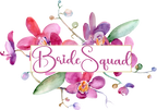 (125-02-T) Bridal Wedding Party Watercolor Orchid Custom Text